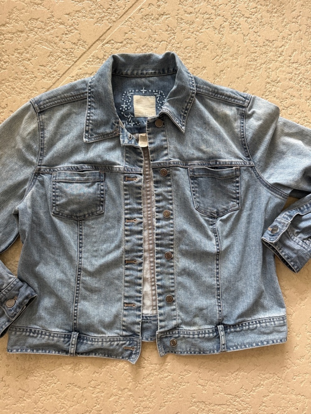 J. Jill Light Blue Denim Jean Jacket